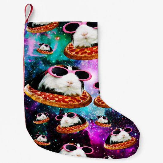 Funny space guinea kleine kerstsok (Voorkant)