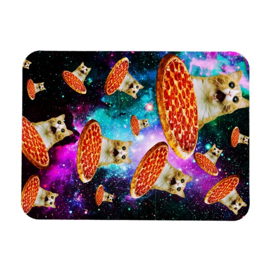 Funny Space pizzakat Magneet (Horizontaal)