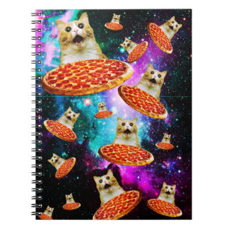 Funny Space pizzakat Notitieboek