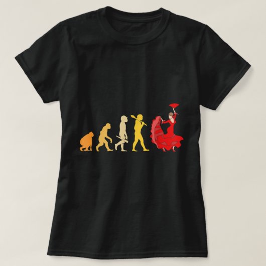 Funny Spanish Dance Evolution Flamenco T-shirt (Design voorkant)