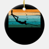 Funny Spearfish Gift for Men Women Dive Keramisch Ornament (Achterkant)