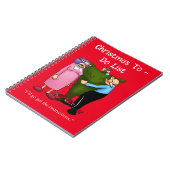 Funny Spectickles kerstbezoeker Cartoon Notitieboek (Linkerzijde)