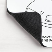 Funny Speed Camera Cartoon Shows Man Driving Muismat (Hoek)