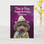 Funny speelgoed poodle kaart (Gele Bloem)