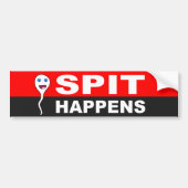 Funny sperm cartoon, SPIT HAPPENS Bumpersticker (Voorkant)