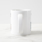 Funny Sphynx Cat Dad Illustration Extra Grote Beker (Achterkant)