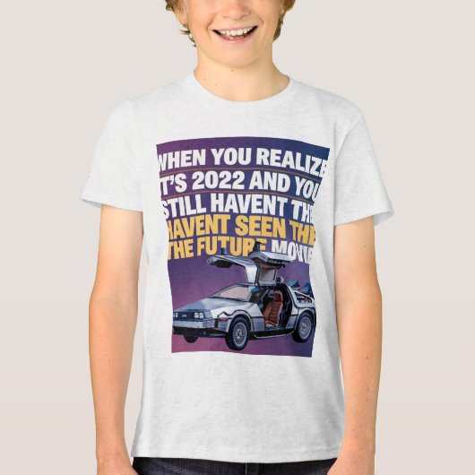 "Funny Spider Fear Quote – typografie" Tri-Blend Shirt (Voorkant)