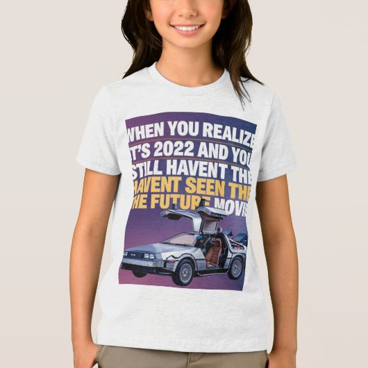 "Funny Spider Fear Quote – typografie" Tri-Blend Shirt (Voorkant)