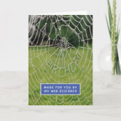 Funny Spider Web Designer Carte d'anniversaire (Devant)