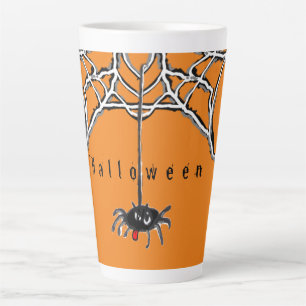 Funny Spiders Cartoon HALLOWEEN Cust. Latte Mok