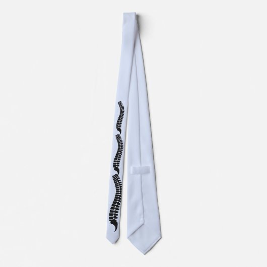 Funny Spine of Backbone Necktie Stropdas (Achterkant)