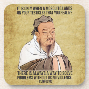 Funny Spiritueel Quote - Mosquito op testikels Bier Onderzetter