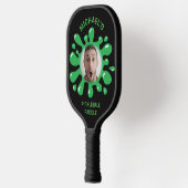 Funny Splatter Squish Green Goo Custom Name Foto Pickleball Paddle (Links)