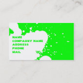 Funny splatter visitekaartje (Achterkant)