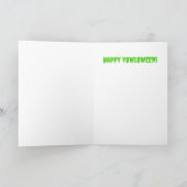 Funny Spooky Cat Halloween Kaart (Binnen)