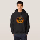 Funny Spooky Pumpkin iconic winkS op dark Hoodie (Voorkant volledig)