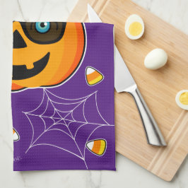 Funny Spooky Pumpkin iconische winkS Kitchen Towel Theedoek