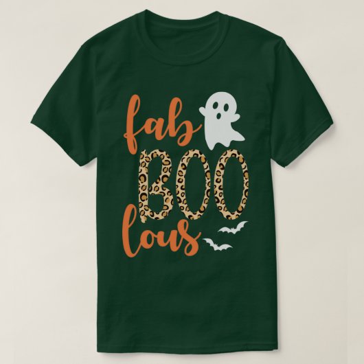 Funny Spooky Scary Halloween FAB BOO LOUS Ghost T-shirt (Design voorkant)