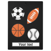 Funny Sports Ball Klembord (Achterkant)