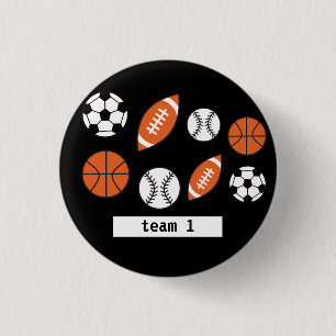 Funny Sports Ball Ronde Button 3,2 Cm