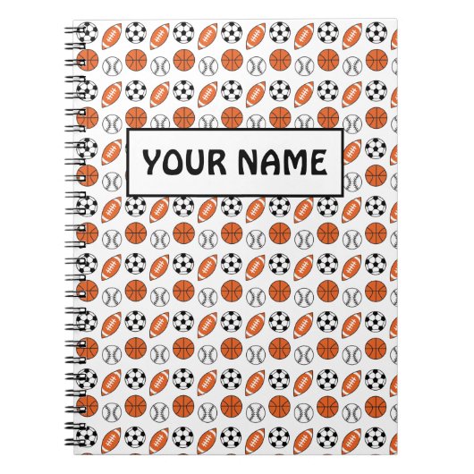 Funny Sports Balls Notitieboek (Voorkant)