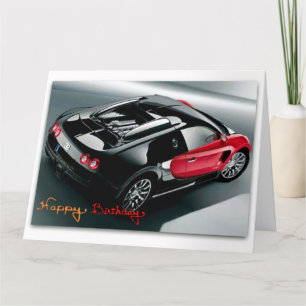 Funny Sports Car Jumbo Birthday Card Kaart