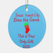 Funny Sports Gambling Ceramic Ornament (Links)