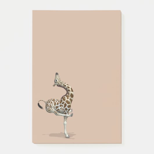 Funny Sporty Giraffe Post-it® Notes (Voorkant)