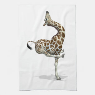 Funny Sporty Giraffe Theedoek