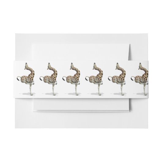 Funny Sporty Giraffe Uitnodigingen Wikkel (Voorkant Voorbeeld)