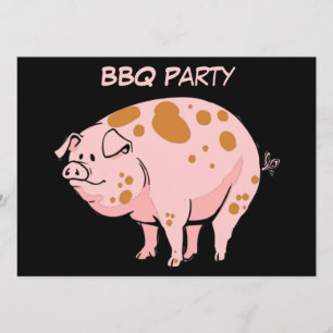 Funny Spotted Pink BBQ Cookout Party Custom Kaart