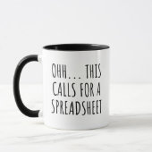 Funny Spreadsheet Mug Sarcastic Office Gift (Gauche)