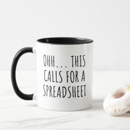 Funny Spreadsheet Mug Sarcastic Office Gift Mok