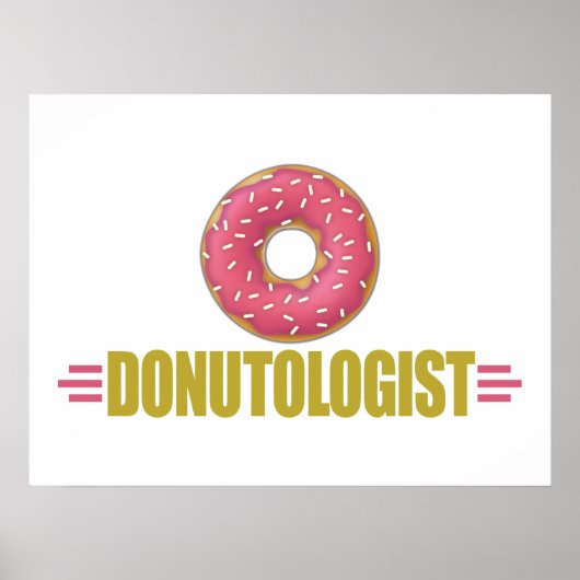 Funny Sprinkle Donut Lover Poster (Voorkant)