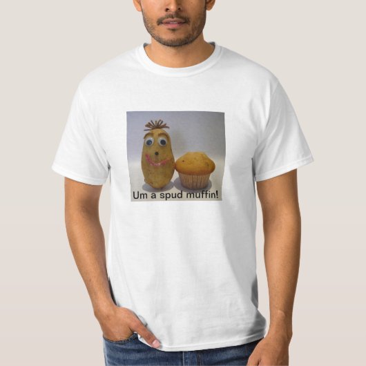 Funny Spud (stud) Muffin T-Shirt (Voorkant)