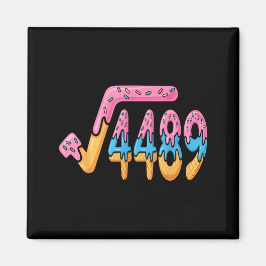 Funny Square Root 4489 Funny 67 Math Ice Cream Mem Magneet (Voorkant)