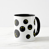 Funny squash ball print koffie mok cadeau voor spe (Voorkant rechts)