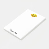Funny Squeeze the Day Script 3D Lemon Monogram Post-it® Notes (Schuin)