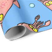 Funny squid cartoon inpakpapier (Rol Hoek)