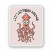 Funny Squid Sticker (Voorkant)