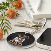 Funny Squirrel Animal Squirrel Dad Sleutelhanger (Voorkant Rechts)