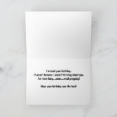 Funny Squirrel Belated Birthday Bedankkaart (Binnen)