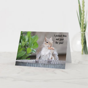 Funny squirrel Birthday voor goede vriend Kaart