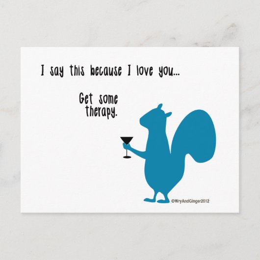 Funny Squirrel Briefkaart (Voorkant)