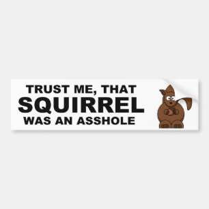 Funny squirrel bumpersticker