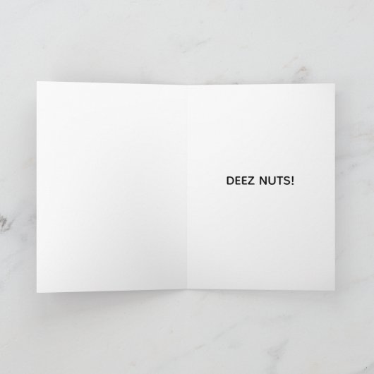 Funny Squirrel Deez naakt aangepaste tekst op zate Kaart (Binnen)