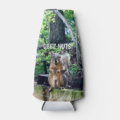 Funny Squirrel Deez Nuts ongeschikte Humor Flesjeskoeler (Voorkant)