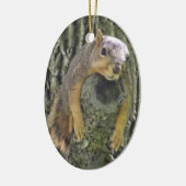 Funny Squirrel kerstversiering Keramisch Ornament (Links)
