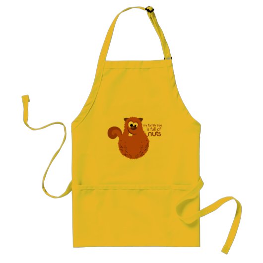 Funny Squirrel Kitchen Apron Standaard Schort (Voorkant)