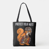 Funny Squirrel Lover Baseball Catcher Gift Boys Gi Draagtas (Achterkant)